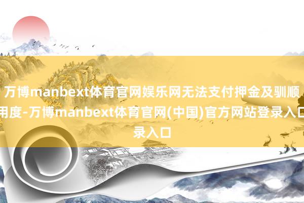 万博manbext体育官网娱乐网无法支付押金及驯顺用度-万博manbext体育官网(中国)官方网站登录入口