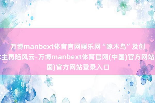 万博manbext体育官网娱乐网　　“啄木鸟”及创举东说念主再陷风云-万博manbext体育官网(中国)官方网站登录入口