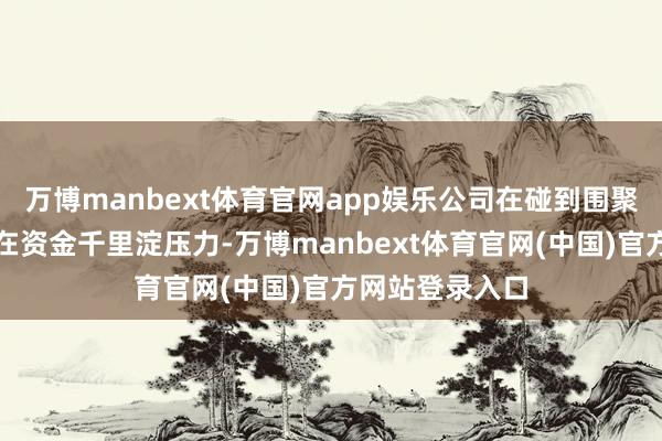 万博manbext体育官网app娱乐公司在碰到围聚挤兑消费后存在资金千里淀压力-万博manbext体育官网(中国)官方网站登录入口