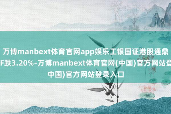 万博manbext体育官网app娱乐工银国证港股通鼎新药ETF跌3.20%-万博manbext体育官网(中国)官方网站登录入口