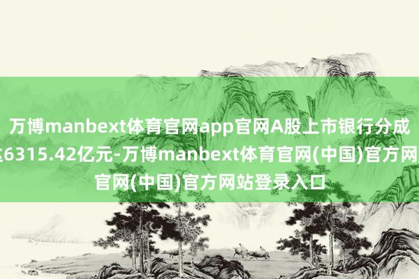 万博manbext体育官网app官网A股上市银行分成总和总共达6315.42亿元-万博manbext体育官网(中国)官方网站登录入口